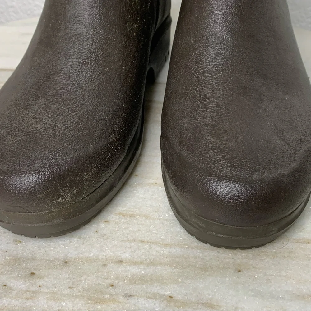 Le Chameau boots wellingtons sz 8 fur lined RARE brown  EU 39